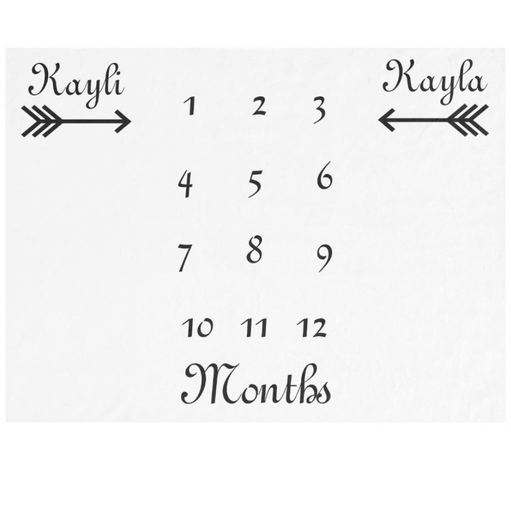 milestone blanket for twins