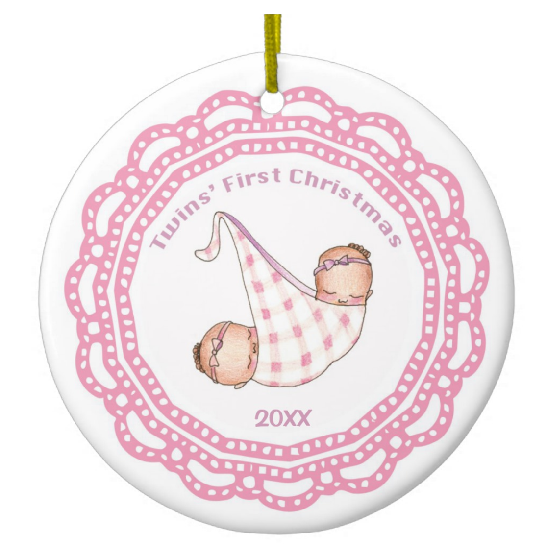 twins first christmas ornament