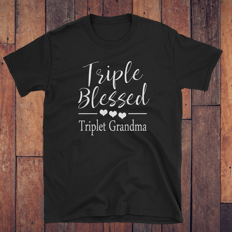 Triple Blessed Triplet Grandma T Shirt